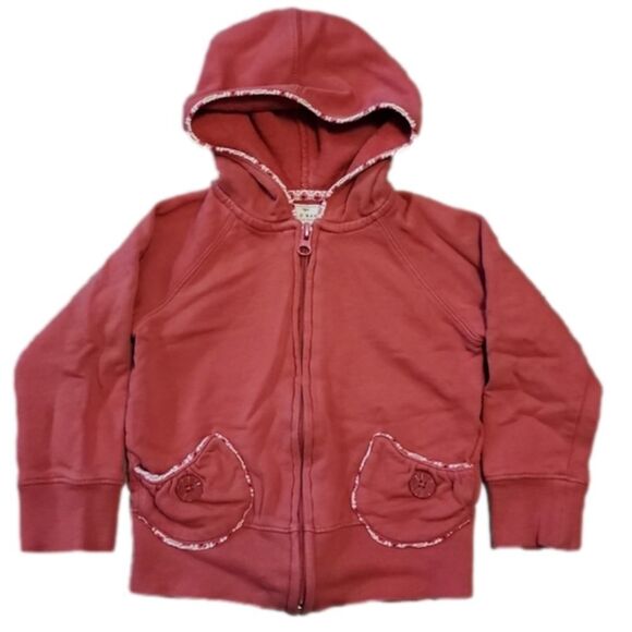 𝅺old NAVY Rose Zip Up Hoodie with Pockets - Picture 1 of 3